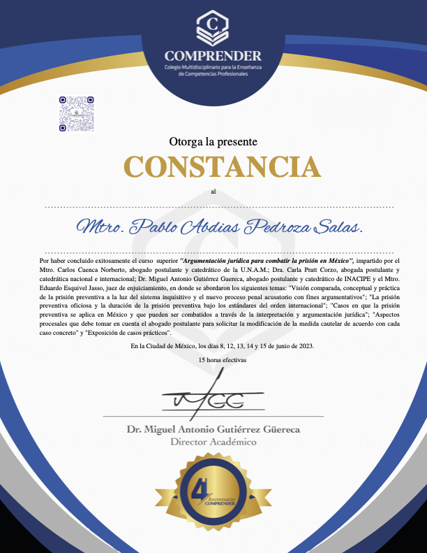 Mtro. Pablo Abdias Pedroza Salas.